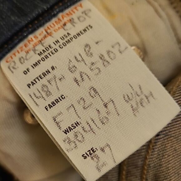 NEW 27 CoH REVOLVE ROCKET CROP VINTAGE RAW DISTRESSED JEANS CITIZENS OF HUMANITY - Picture 7 of 16